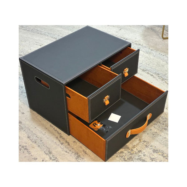 Black car storage box with large capacity, foldable design and sturdy handles Qatar