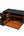 Black premium leather-look car storage box with cabinet lock, two drawers and large compartment Qatar