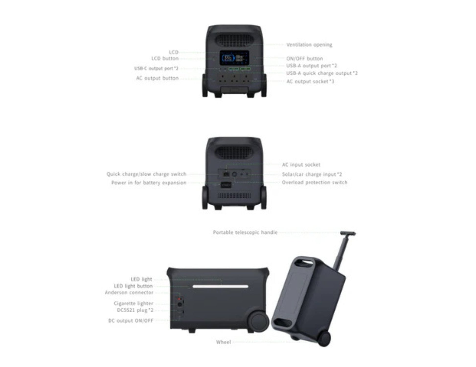 Bolt 3000W portable power station intelligent app control Qatar Thabthaba Store