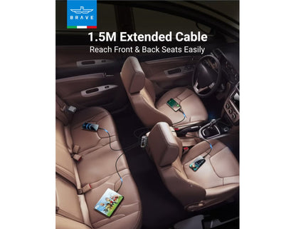 Brave 60W Fast Multi-Port Car Charger USB-C USB-A Qatar