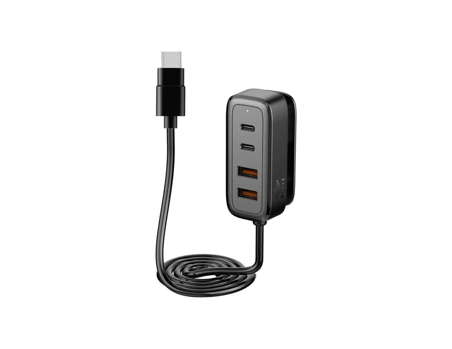 BRAVE BCC-29 60W multi-port car charger with 2 USB-C and 2 USB-A ports black