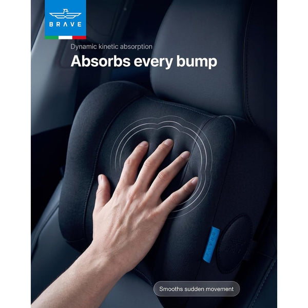 RAVE BHR-01BK Comfort Series Cloud-Sensing Black Car Headrest Pillow with Memory Foam Qatar