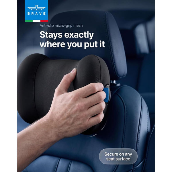 RAVE BHR-01BK Comfort Series Cloud-Sensing Black Car Headrest Pillow with Memory Foam Qatar