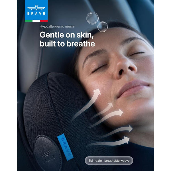 RAVE BHR-01BK Comfort Series Cloud-Sensing Black Car Headrest Pillow with Memory Foam Qatar