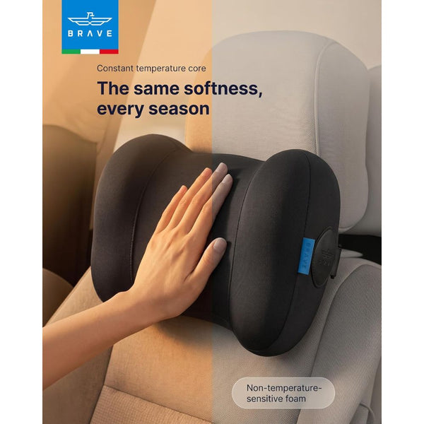 RAVE BHR-01BK Comfort Series Cloud-Sensing Black Car Headrest Pillow with Memory Foam Qatar