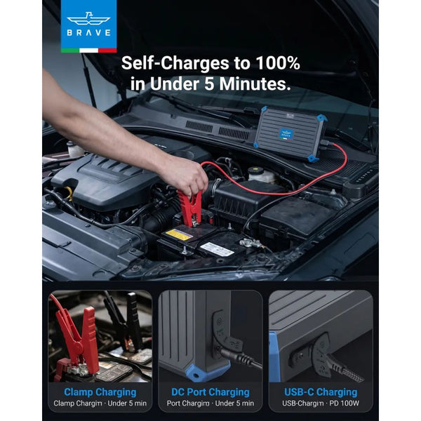 BRAVE BJS-13 1300A super capacitor jump starter battery-free car booster Grey Qatar