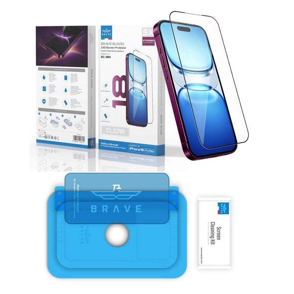 BRAVE BraveGuard 2.5D Clear 9H Tempered Glass Screen Protector for iPhone 18 Pro Max Qatar