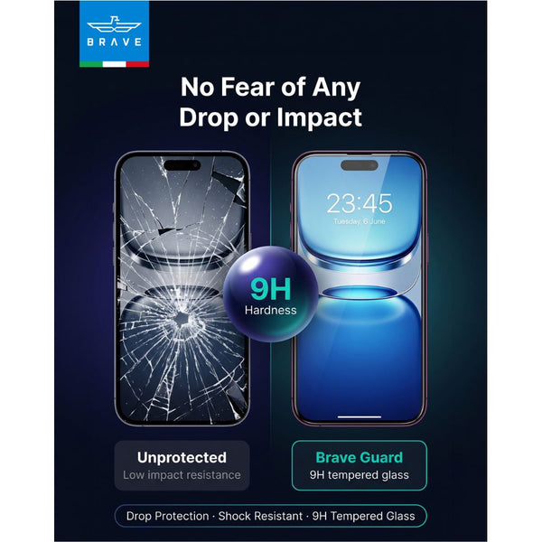 BRAVE BraveGuard 2.5D Clear 9H Tempered Glass Screen Protector for iPhone 18 Pro Qatar