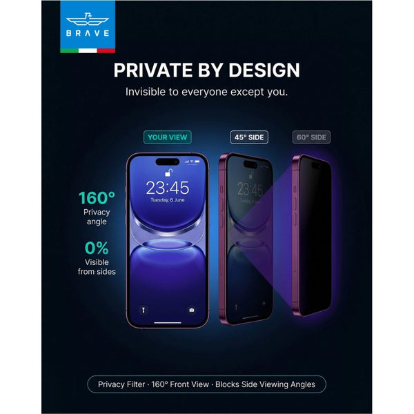BRAVE BraveGuard 2.5D Privacy 9H Tempered Glass Screen Protector for iPhone 18 Pro Max Qatar