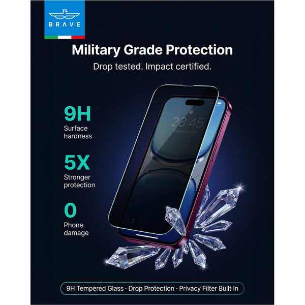 BRAVE BraveGuard 2.5D Privacy 9H Tempered Glass Screen Protector for iPhone 18 Pro Max Qatar