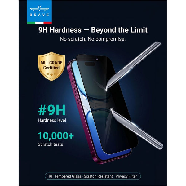 BRAVE BraveGuard 2.5D Privacy 9H Tempered Glass Screen Protector for iPhone 18 Pro Max Qatar