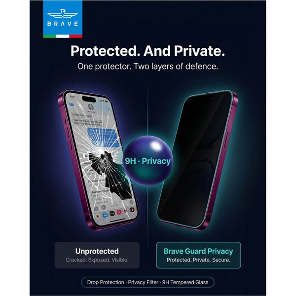 BRAVE BraveGuard 2.5D Privacy 9H Tempered Glass Screen Protector for iPhone 18 Pro Max Qatar