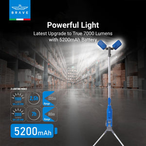 BRAVE BrightForce Pro Series 7000LM LED Spotlight with Adjustable Tripod BLS-01 Qatar