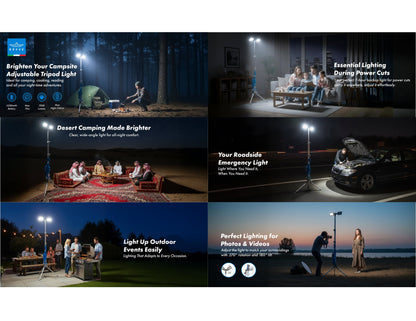 Brave BrightForce Pro Series 7000LM LED Spotlight with Adjustable Tripod Qatar