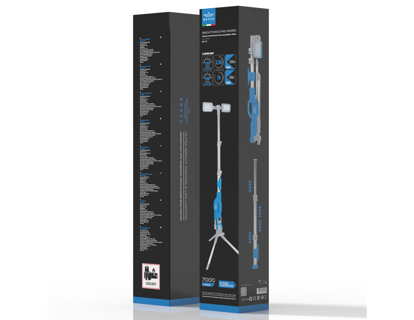 Brave BrightForce Pro Series 7000LM LED Spotlight with Adjustable Tripod Qatar