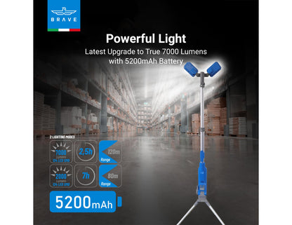 Brave BrightForce Pro Series 7000LM LED Spotlight with Adjustable Tripod Qatar