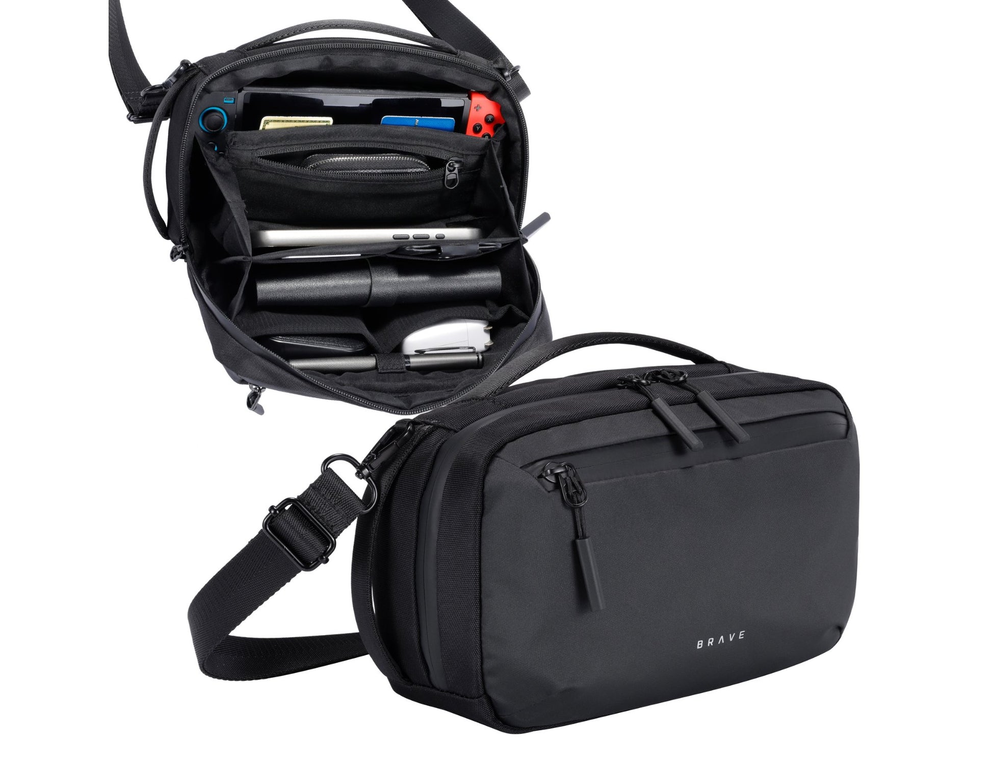 Brave BTP-06 tech pouch organizer water-resistant black travel gadget storage