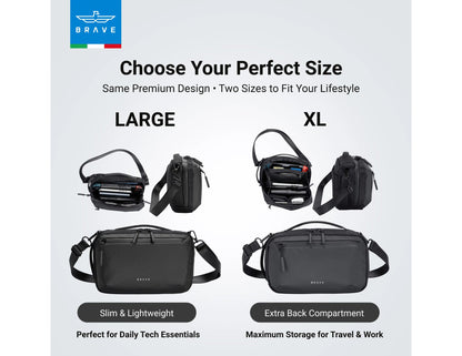 Brave BTP-06 tech pouch organizer water-resistant black travel gadget storage