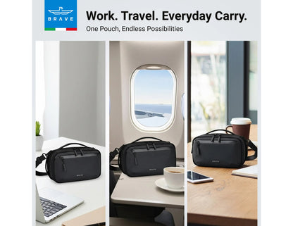 Brave BTP-06 tech pouch organizer water-resistant black travel gadget storage