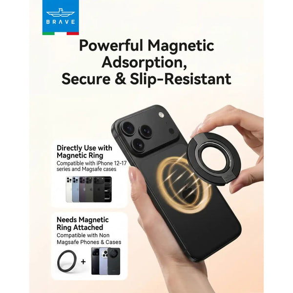 BRAVE Grip 3-in-1 Magnetic Grip and Kickstand Black BG-04BK Qatar