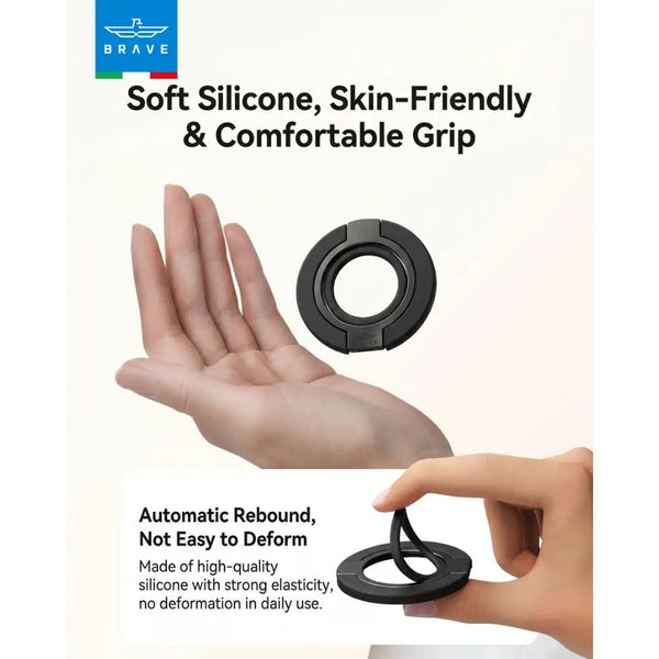 BRAVE Grip 3-in-1 Magnetic Grip and Kickstand Black BG-04BK Qatar