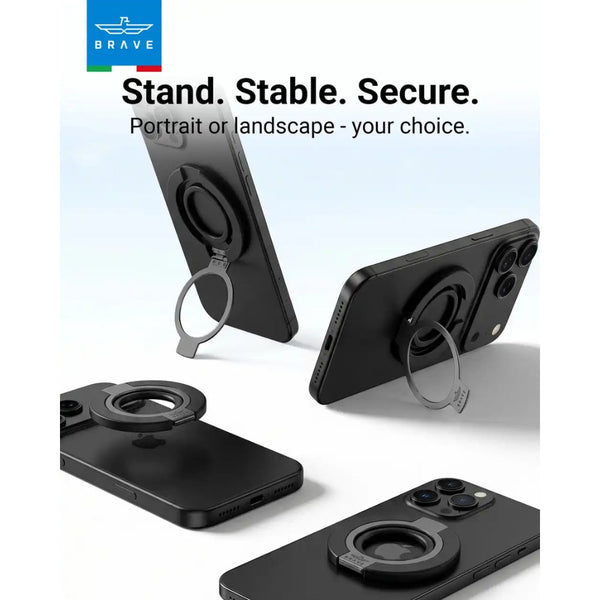 BRAVE Grip 3-in-1 Magnetic Grip and Kickstand Black BG-04BK Qatar