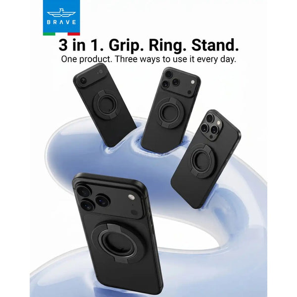 BRAVE Grip 3-in-1 Magnetic Grip and Kickstand Black BG-04BK Qatar