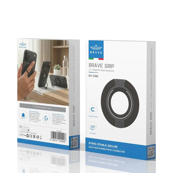 BRAVE Grip 3-in-1 Magnetic Grip and Kickstand Black BG-04BK Qatar