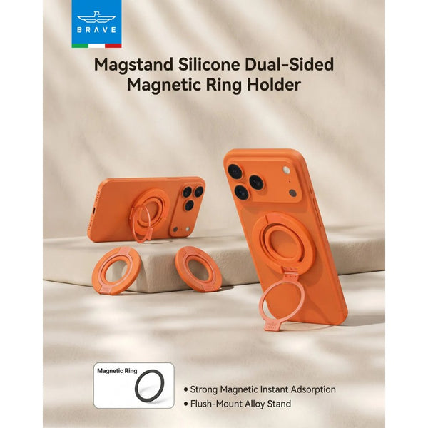 BRAVE Grip 3-in-1 Magnetic Grip and Kickstand Orange BG-04OR Qatar