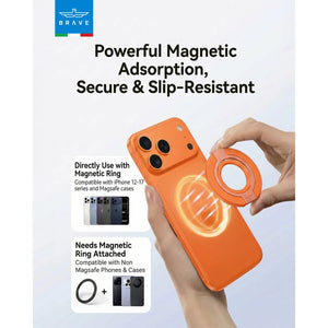 BRAVE Grip 3-in-1 Magnetic Grip and Kickstand Orange BG-04OR Qatar