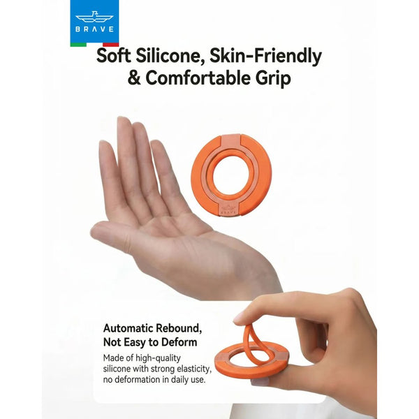 BRAVE Grip 3-in-1 Magnetic Grip and Kickstand Orange BG-04OR Qatar