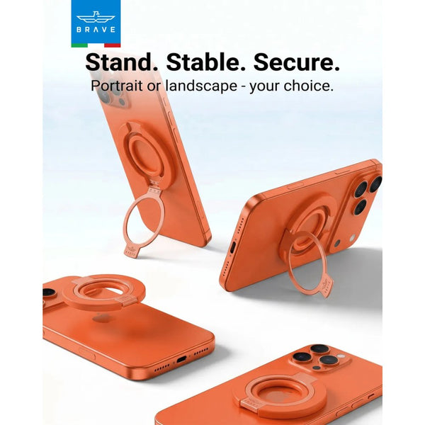 BRAVE Grip 3-in-1 Magnetic Grip and Kickstand Orange BG-04OR Qatar