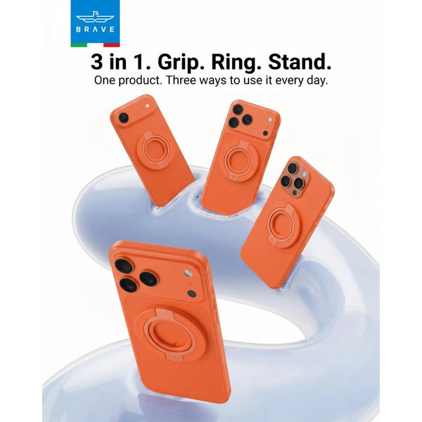 BRAVE Grip 3-in-1 Magnetic Grip and Kickstand Orange BG-04OR Qatar