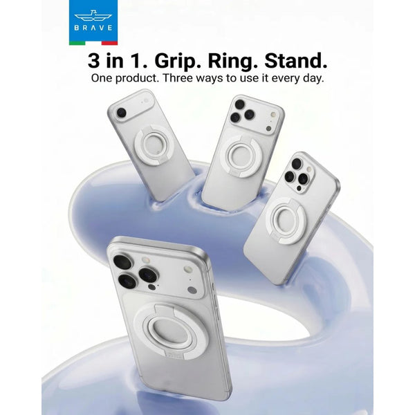 BRAVE Grip 3-in-1 Magnetic Grip and Kickstand White BG-04WH Qatar