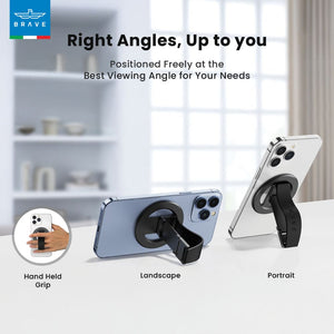 Brave Grip 3-in-1 Magnetic Phone Grip and 360° Kickstand Black BG-01B Qatar