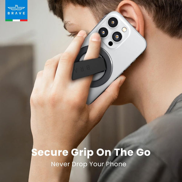 Brave Grip 3-in-1 Magnetic Phone Grip and 360° Kickstand Black BG-01B Qatar