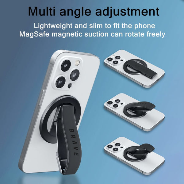 Brave Grip 3-in-1 Magnetic Phone Grip and 360° Kickstand Black BG-01B Qatar