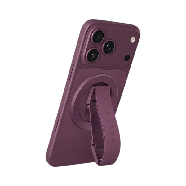 Brave Grip 3-in-1 Magnetic Phone Grip and 360° Kickstand Burgundy BG-01BR Qatar