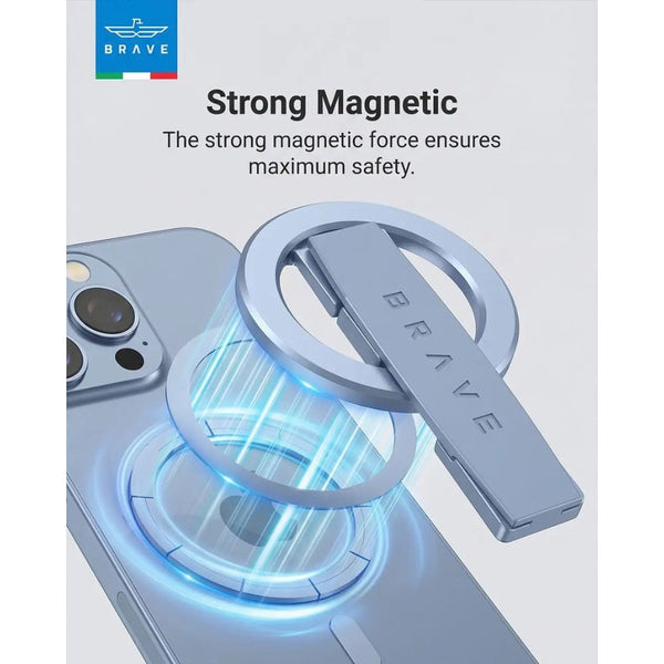 Brave Grip 3-in-1 Magnetic Phone Grip and 360° Kickstand Light Blue BG-01LB Qatar