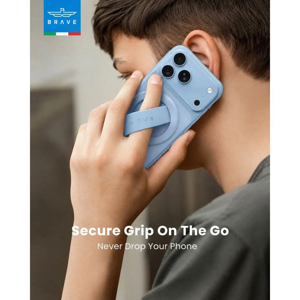 Brave Grip 3-in-1 Magnetic Phone Grip and 360° Kickstand Light Blue BG-01LB Qatar