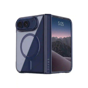 BRAVE GUARD Blue Magnetic Protective Case for iPhone Duo with MagSafe compatibility and 15ft drop protection in Qatar