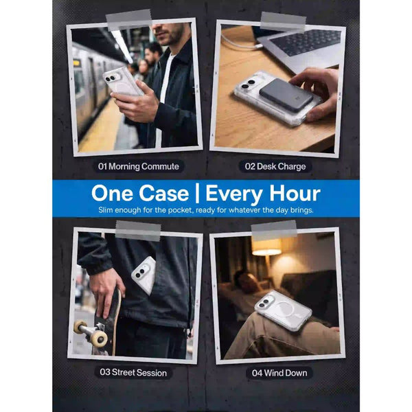 BRAVE GUARD Clear Magnetic Protective Case for iPhone Duo with MagSafe compatibility and 15ft drop protection in Qatar