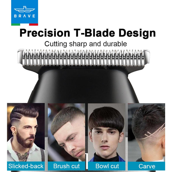 BRAVE Mini Hair Trimmer BHT-01 Zero-Gapped T-Blade Black Qatar