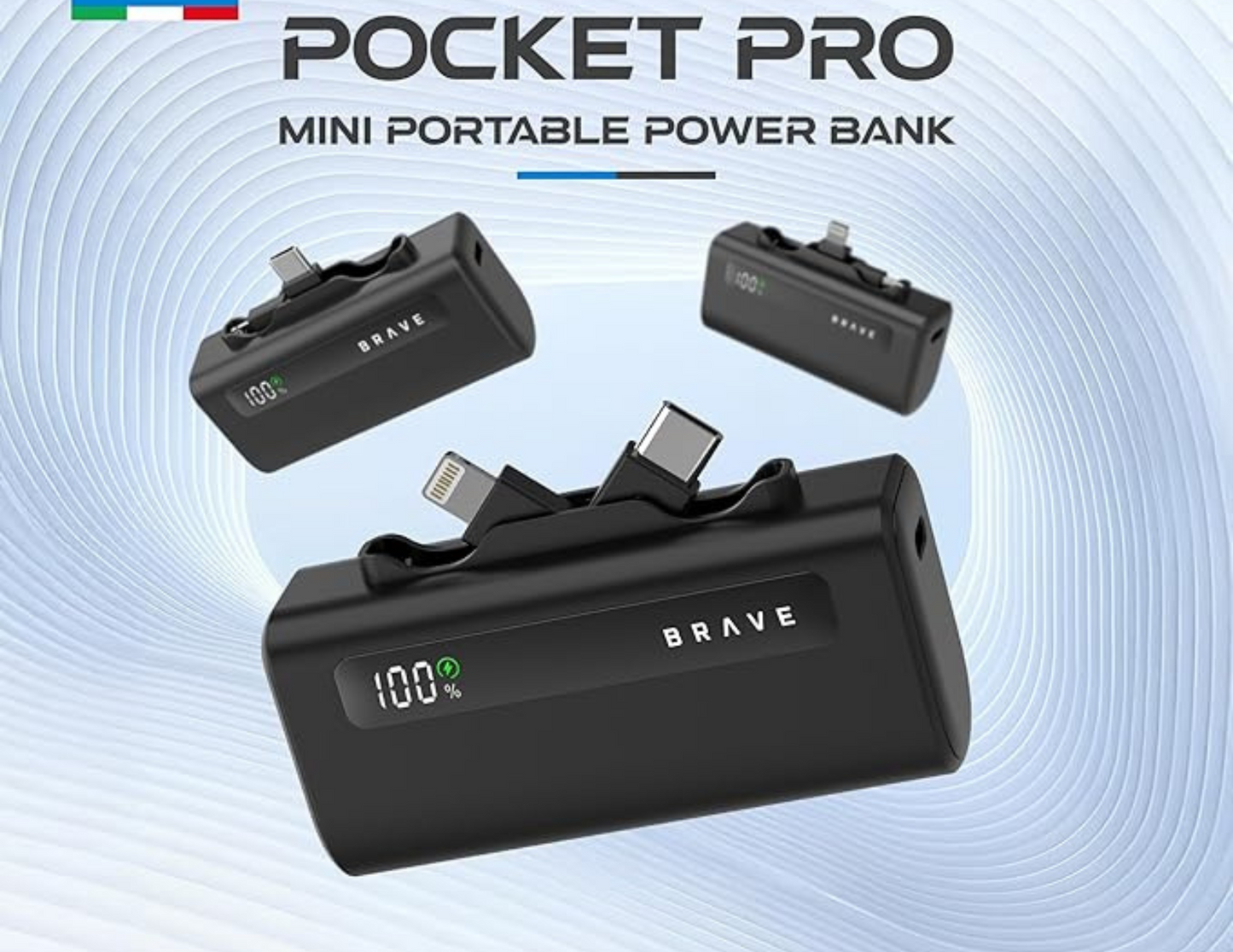 Side view of Brave Pocket Pro BP-22BK showing slim profile.