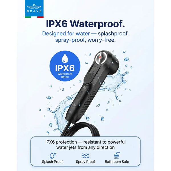 BRAVE Portable Electric Bidet Personal Hygiene Sprayer BEB-01 Black USB-C Rechargeable IPX6 Qatar