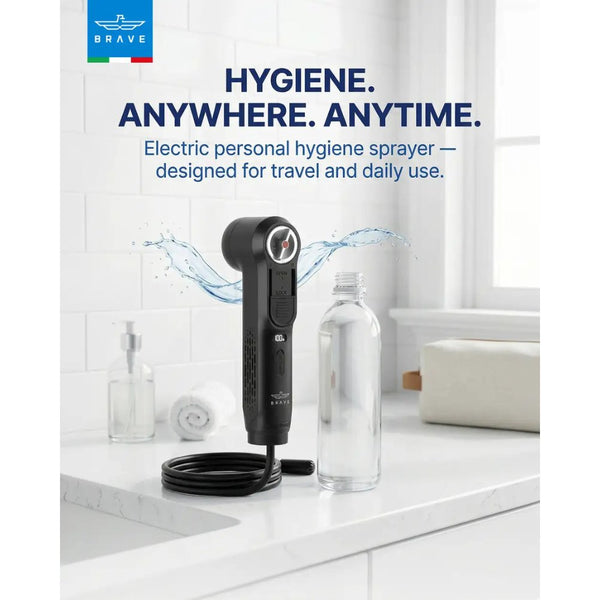 BRAVE Portable Electric Bidet Personal Hygiene Sprayer BEB-01 Black USB-C Rechargeable IPX6 Qatar