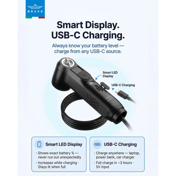 BRAVE Portable Electric Bidet Personal Hygiene Sprayer BEB-01 Black USB-C Rechargeable IPX6 Qatar