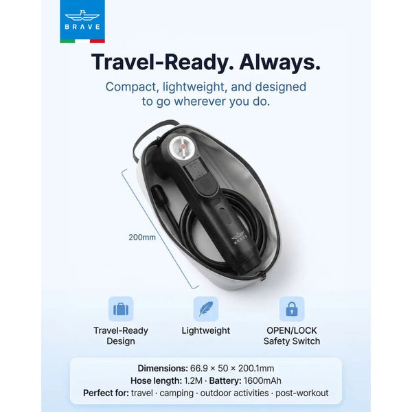 BRAVE Portable Electric Bidet Personal Hygiene Sprayer BEB-01 Black USB-C Rechargeable IPX6 Qatar