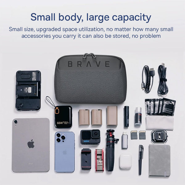 BRAVE Tech Pouch Organizer BTP-02 Black travel electronics storage bag Qatar