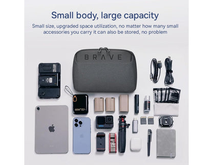 Brave Tech Pouch Organizer BTP-02 water-repellent, portable large tech organizer for travel available in Qatar
